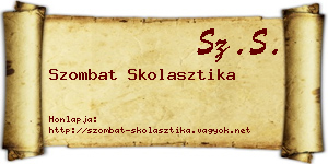 Szombat Skolasztika névjegykártya